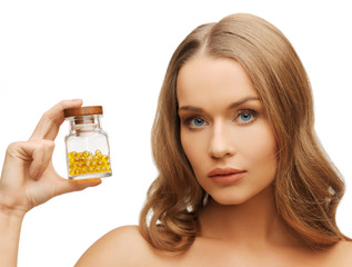 Fototapeta premium woman with vitamins
