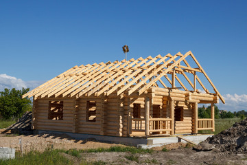 house built from logs