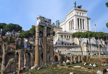 Forum Romano and the monument to Victor Emmanuel II, Rome