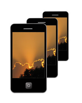 Modern phone of type  ipad