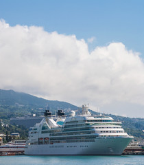 Large cruise liner in the Yalta. Ukraine