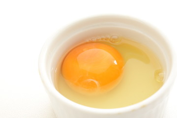 freshness raw egg in bowl