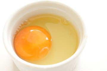 freshness raw egg in bowl