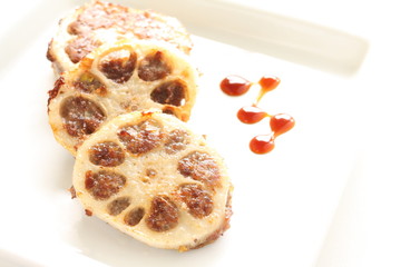 chinese cuisine, lotus and mince meat