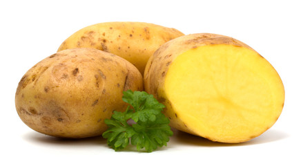 Potatoes isolated on white background