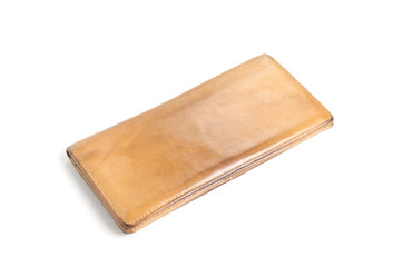 Brown wallet isolated on white background