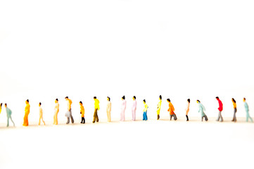 Naklejka premium 人の行列