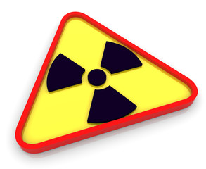 Fototapeta premium 3d radioactive radiation symbol