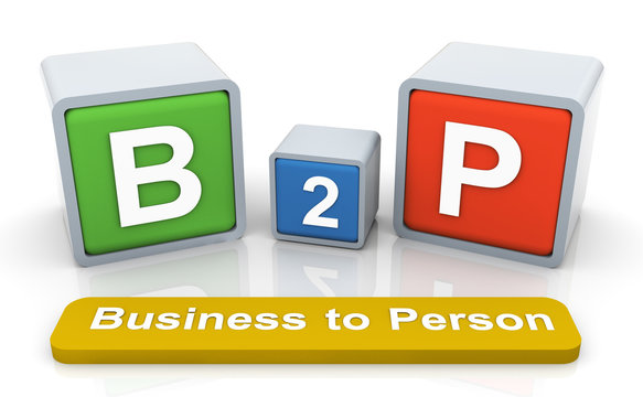 3d colorful textbox 'b2p'