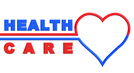 Heart with Health Care sign