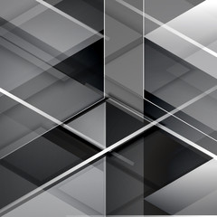 Black modern geometric abstract background