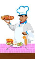 Best food for gourmet from Chef on a white background