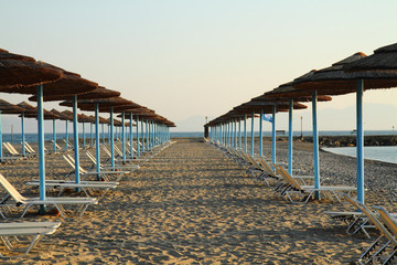 Greece empty summer beach