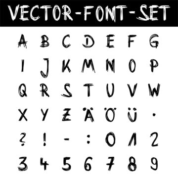 vector-font-set handmade II