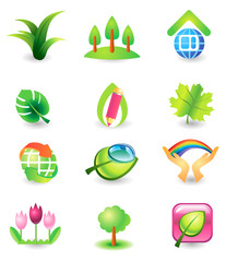 Set of nature vector icons