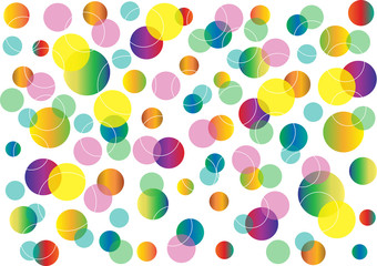 abstract vector bubbles design