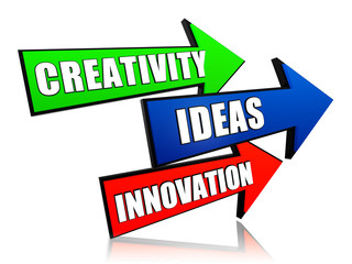 creativity, idea, innovation in arrows