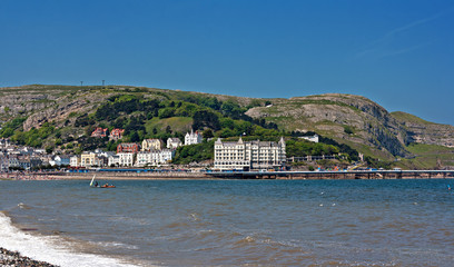 Fototapeta premium Hotels and guest houses on Great Orme, Llandudno, Wales,UK