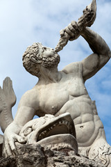 Rome - Fountain of Neptune in Piazza Popolo