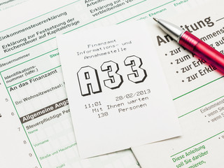 Obraz premium Die Steuern machen