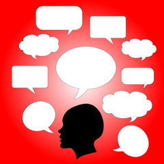 vettoriale con silhouette su sfondo rosso sfumato