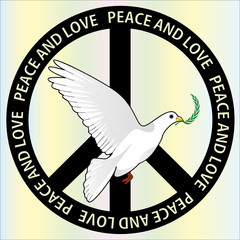 WEB ART DESIGN PEACE AND LOVE DOVE PAIX 300