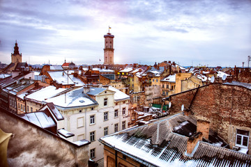 Obraz premium Stare miasto Lwowa