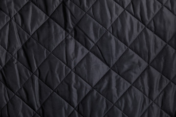 Black Quilted Fabric Background