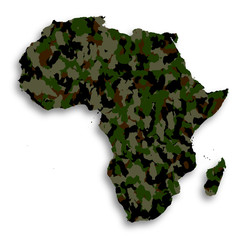 Map of Africa filled with camouflage pattern © michaklootwijk