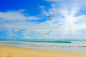 Sunny tropical beach on the island