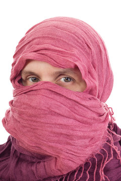 Woman wearing headscarf