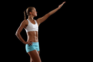 Fitness woman smiling