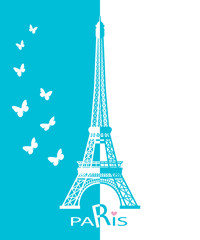 Paris cards as symbol love and romance travel