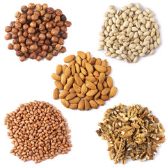 Naklejka premium Set of dried nuts