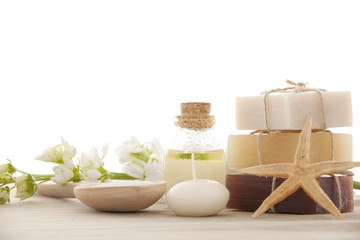 Handmade Soap closeup.Spa products