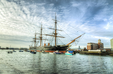 Fototapeta na wymiar HMS Warrior - Portsmouth
