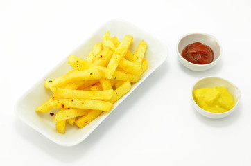 Fritten mit Sauce