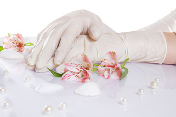 rubber medical gloves