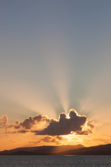 Sunset over Islay from the Islay ferry