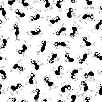 Ants pattern seamless