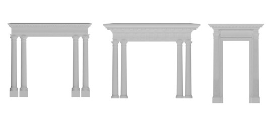 Stock Photo: Roman columns framed in an arch