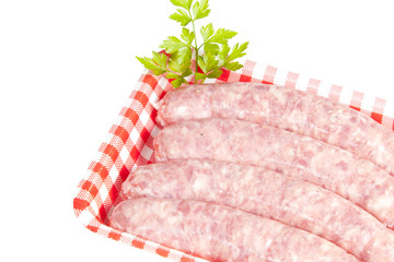 Raw sausages