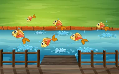 Fotobehang Een school vissen © GraphicsRF