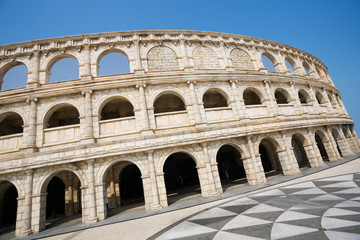 Obraz premium Сopy of the architectural structures of ancient Rome.