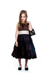 Fototapeta premium beautiful little girl fashionista