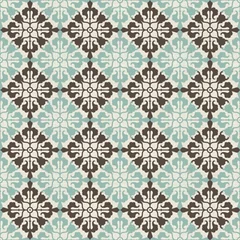 Rolgordijnen vintage seamless pattern with Victorian motif © ychty