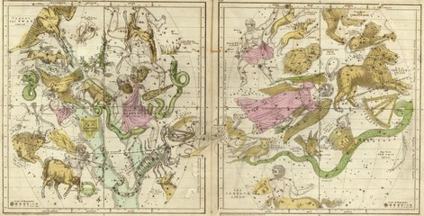 Vintage celestial map