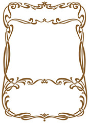 Abstract framework from the bound lines in style art-nouveau
