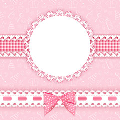 Baby background with frame.
