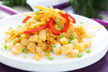 lentils cooked with vegetables